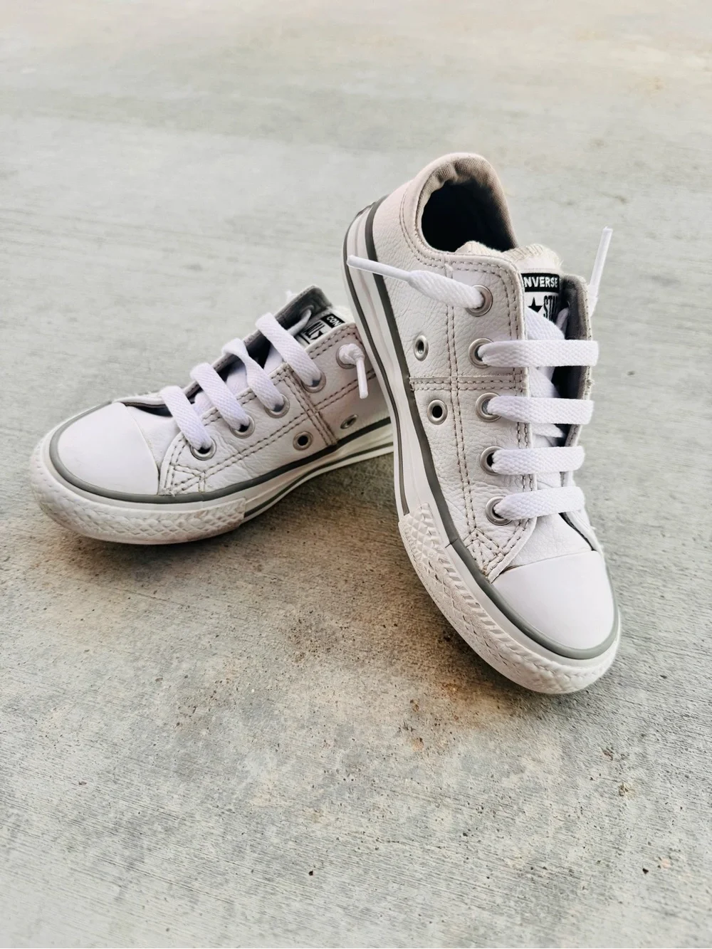 Converse Kids White Low-Top Sneakers